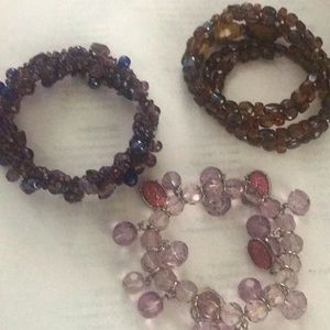Bracelets Lot of Three (3), Size Large